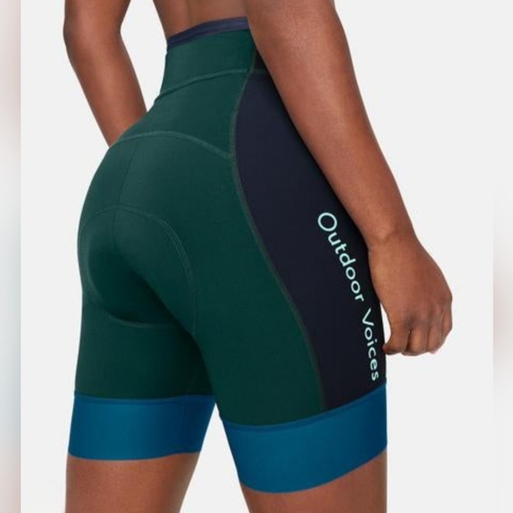 Rapha + Outdoor Voices High-Waisted Padded Shorts in Ponderosa Pine - Size L 